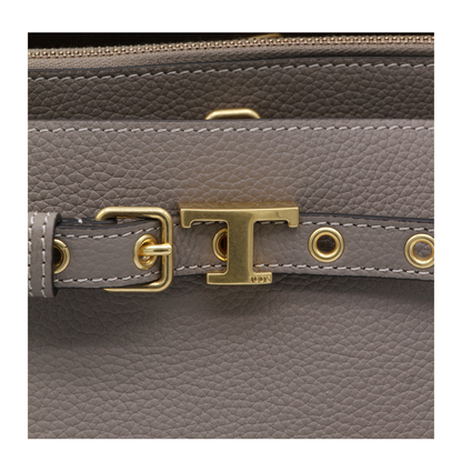T Timeless Small Calf Leather Tote Bag - Beige Taupe - Image 7