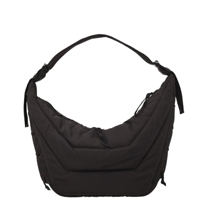 Soft Game Bag Large Nylon Canvas Shoulder Bag - Dark Chocolate - Image 2