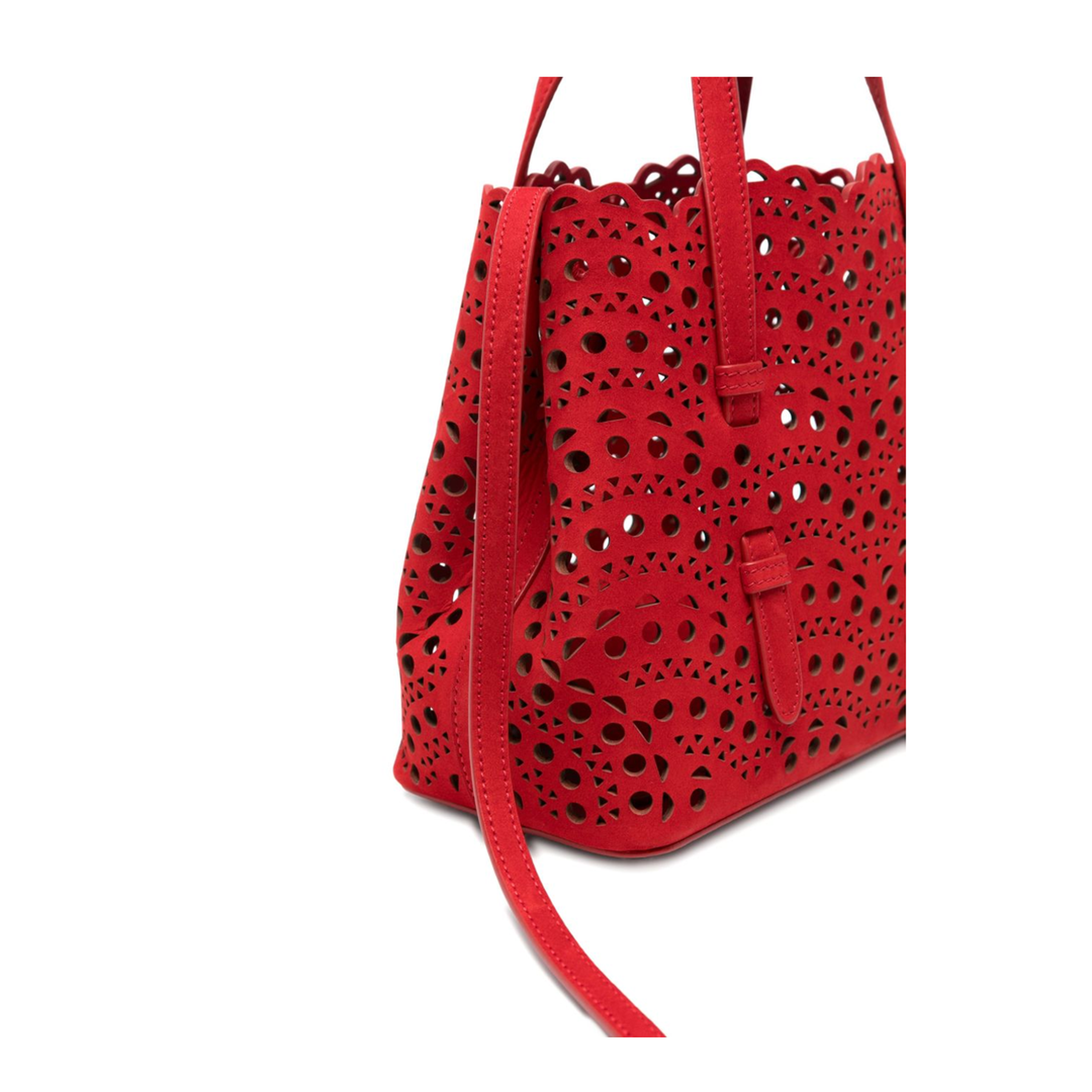 Mina 20 Nubuck Shoulder Bag - Red - Image 3