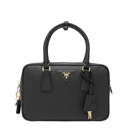 Black Saffiano Leather Top-Handle Bag - Image 1