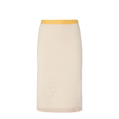 Light Beige Cotton And Silk Skirt - Image 1