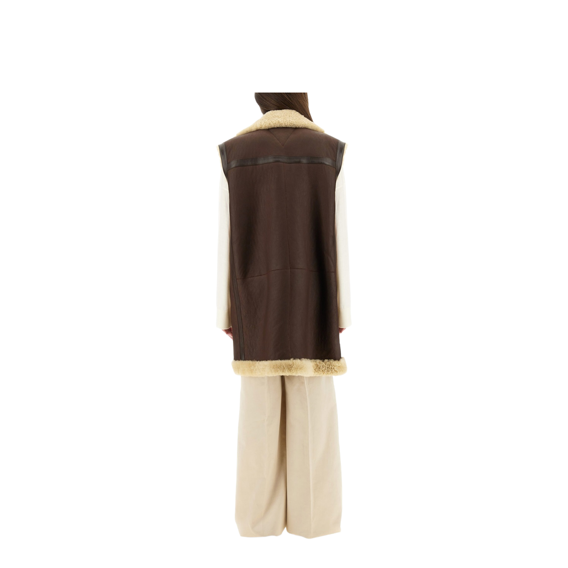 Leather Shearling Vest - Image 3
