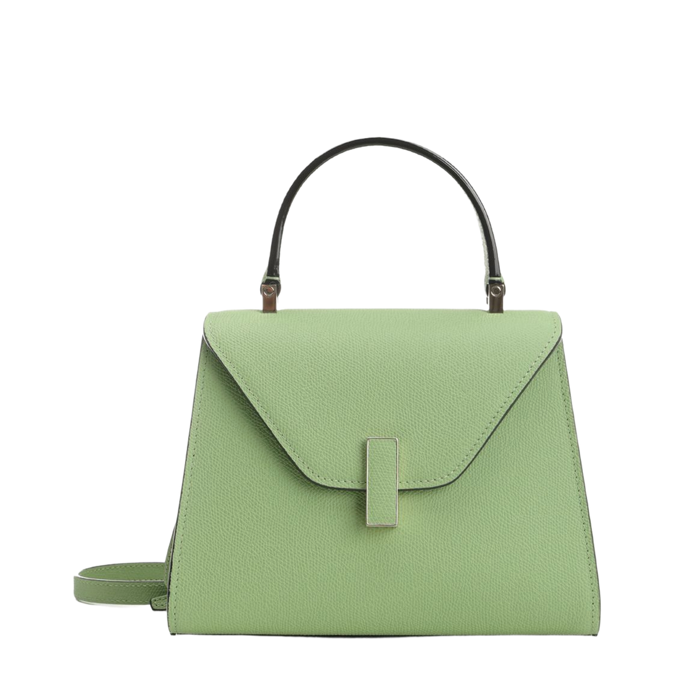Iside Mini Millepunte Calfskin Top Handle Bag - Aloe Green - Image 1