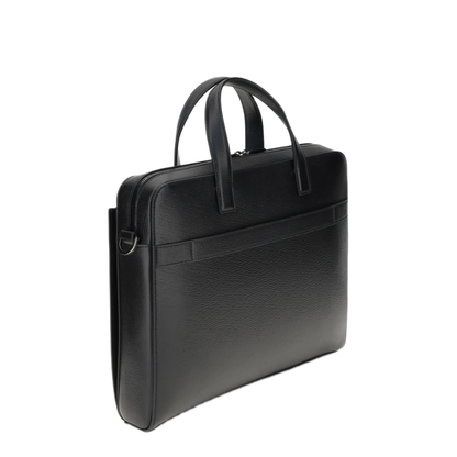Gancini Calfskin Briefcase - Black - Image 3
