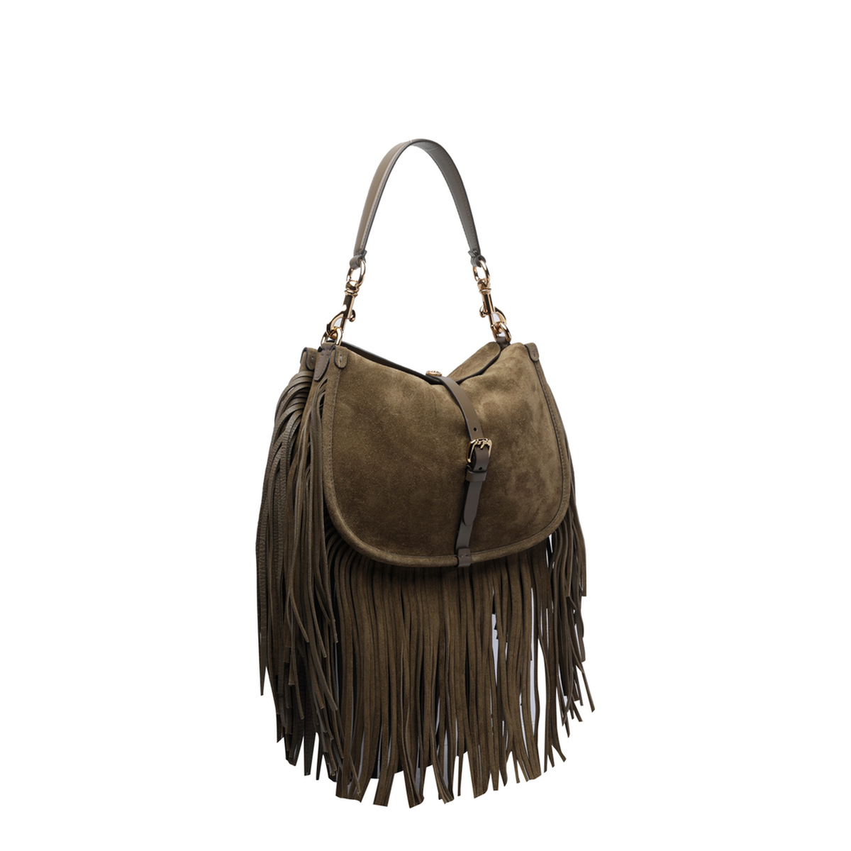 Pony Bag Medium Suede Shoulder Bag - Rust Brown - Image 2