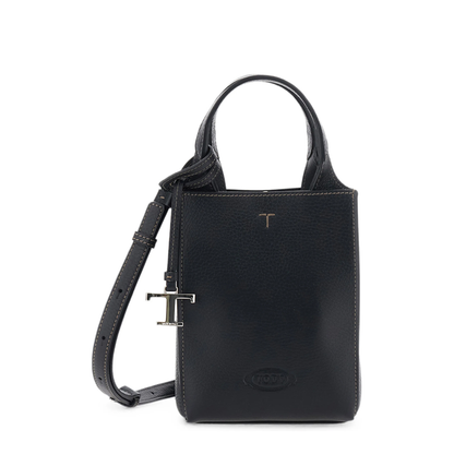 Micro Leather UNI Calf Leather Handbag - Black - Image 1