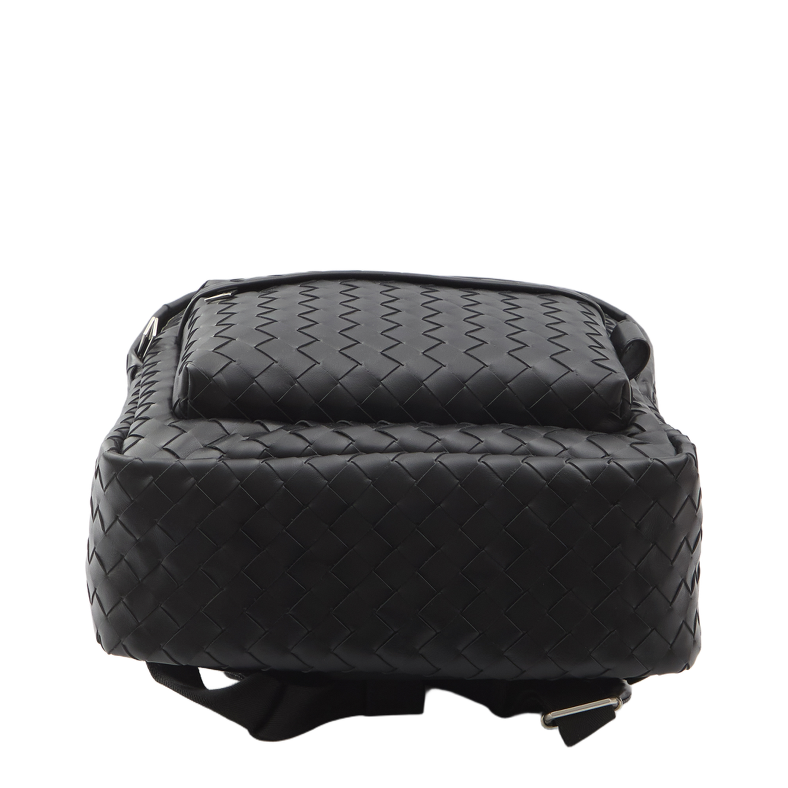 Intrecciato small Leather Backpack - Black - Image 3