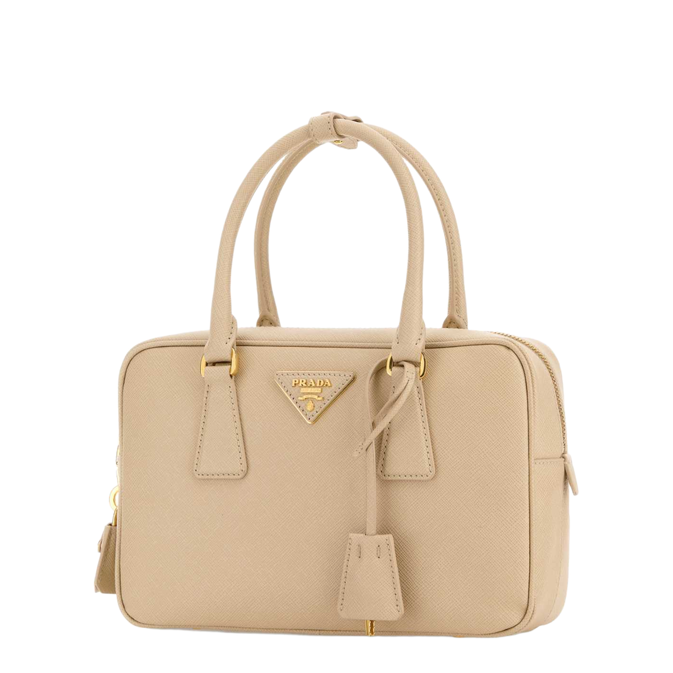 Saffiano Small Saffiano Leather Top-handle Bag - Sand - Image 2