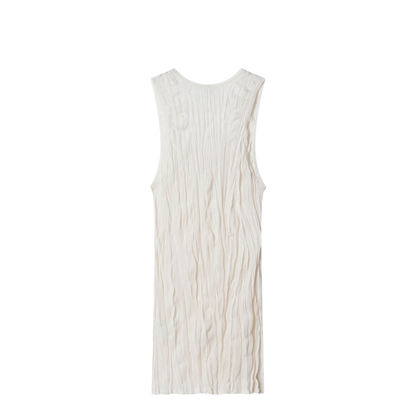 Long Light Apricot Crinkled Knit Top - Image 2