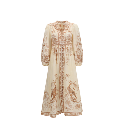 Indra Plunge Floral Dress - Image 1