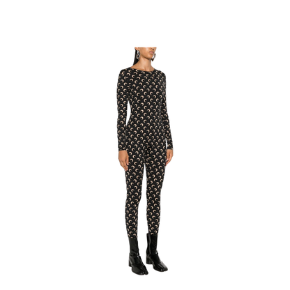 Moon Printed Catsuit - Black - Image 4