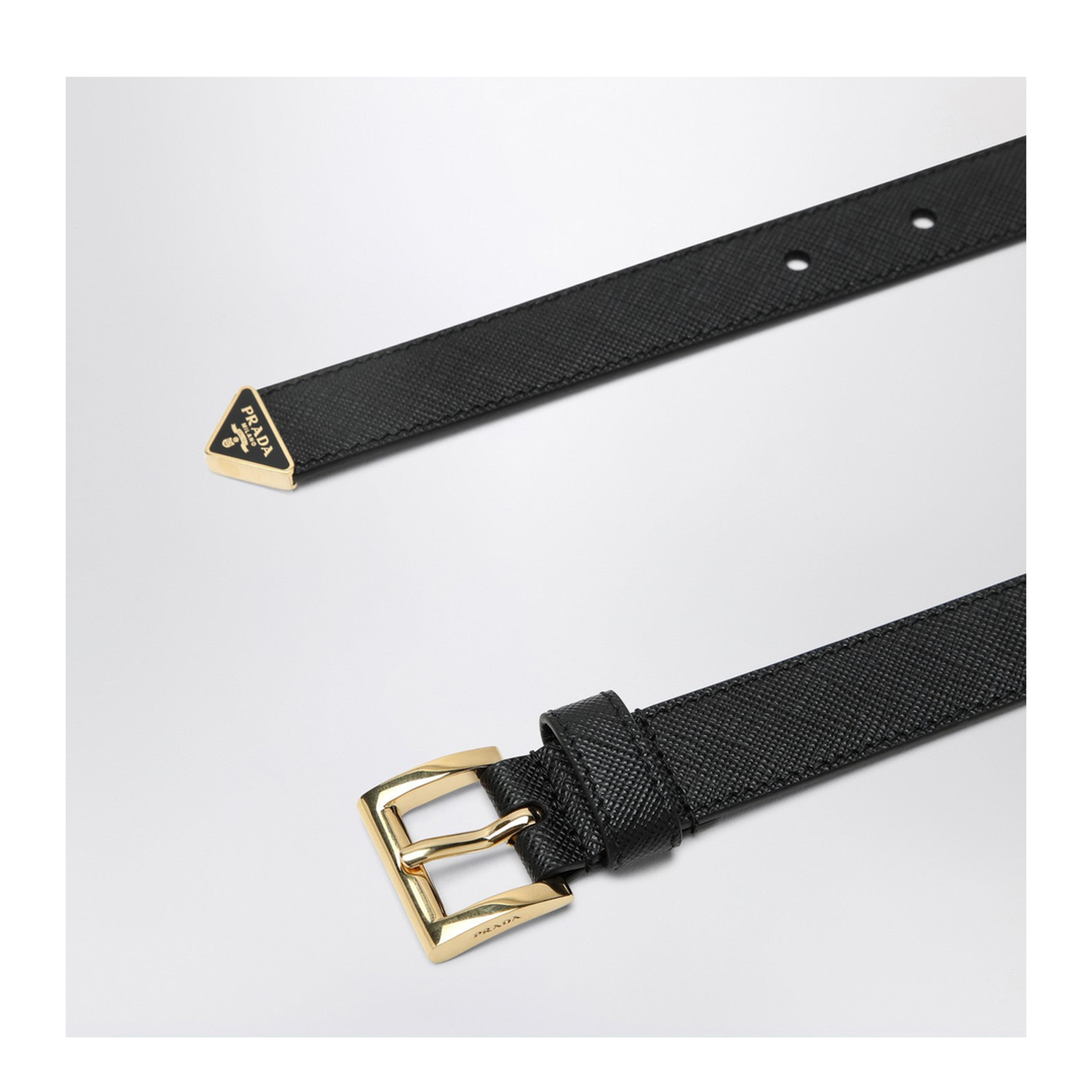 Black Leather Belt - Image 2