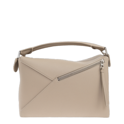 Puzzle Edge Medium Soft Grained Calfskin Shoulder Bag - Clay - Image 2