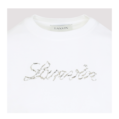 Embroidered Script Logo T-shirt - Image 5