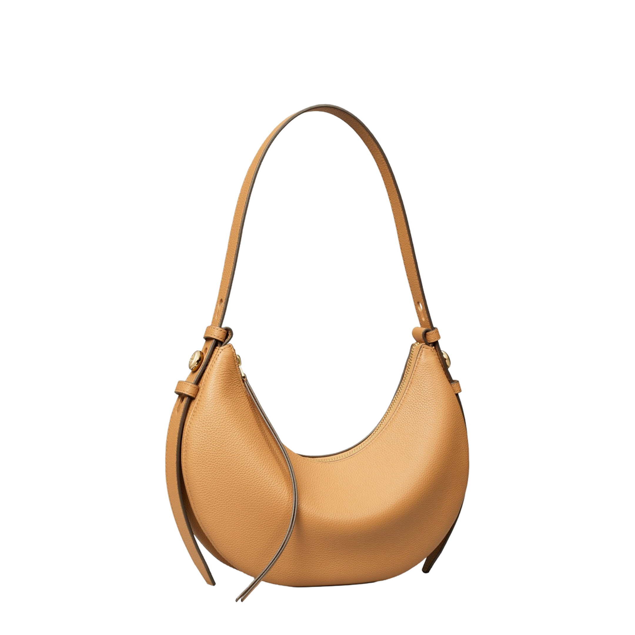 Romy Medium Pebbled Leather Hobo Bag - Cognac - Image 3
