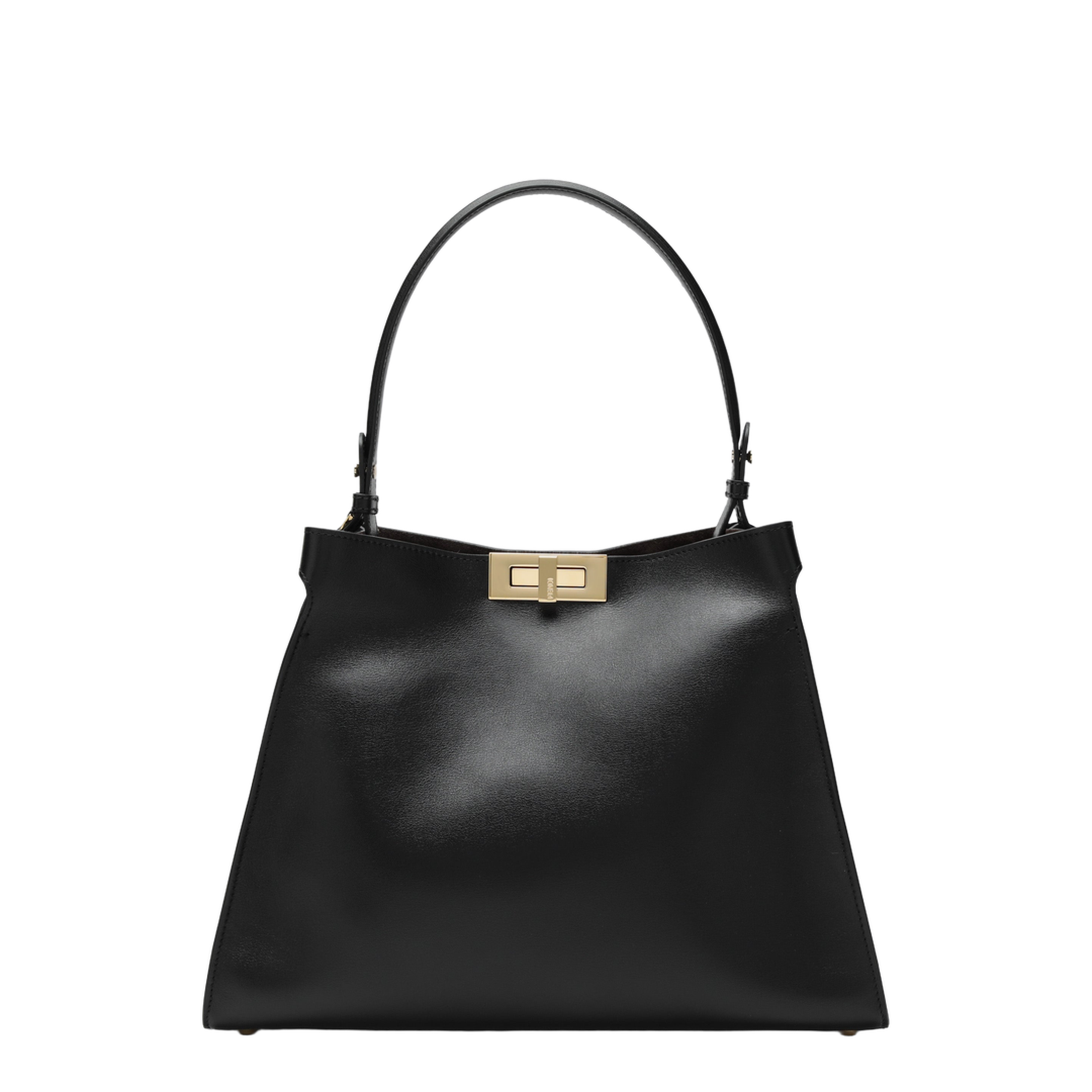 Way Medium Calf Leather with Suede Top-Handle Bag - Black / Chocolate - Image 1