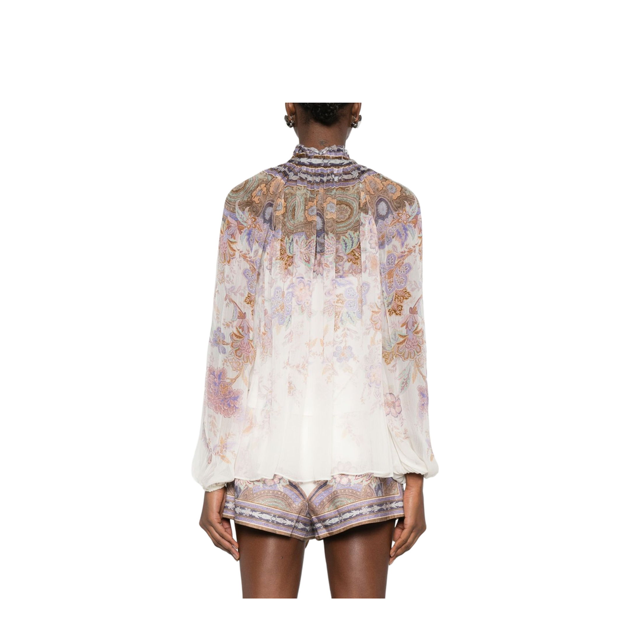 Luna Billow Puffed-Sleeve Blouse - Image 5