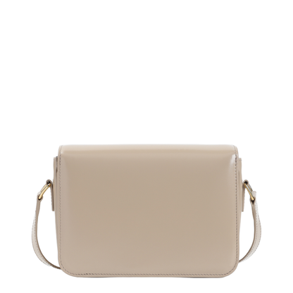 Triomphe Shoulder Bag Leather Beige - Image 4