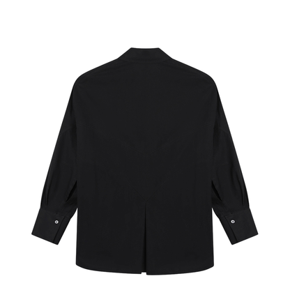Black Cotton Shirt with Logo - Image 2