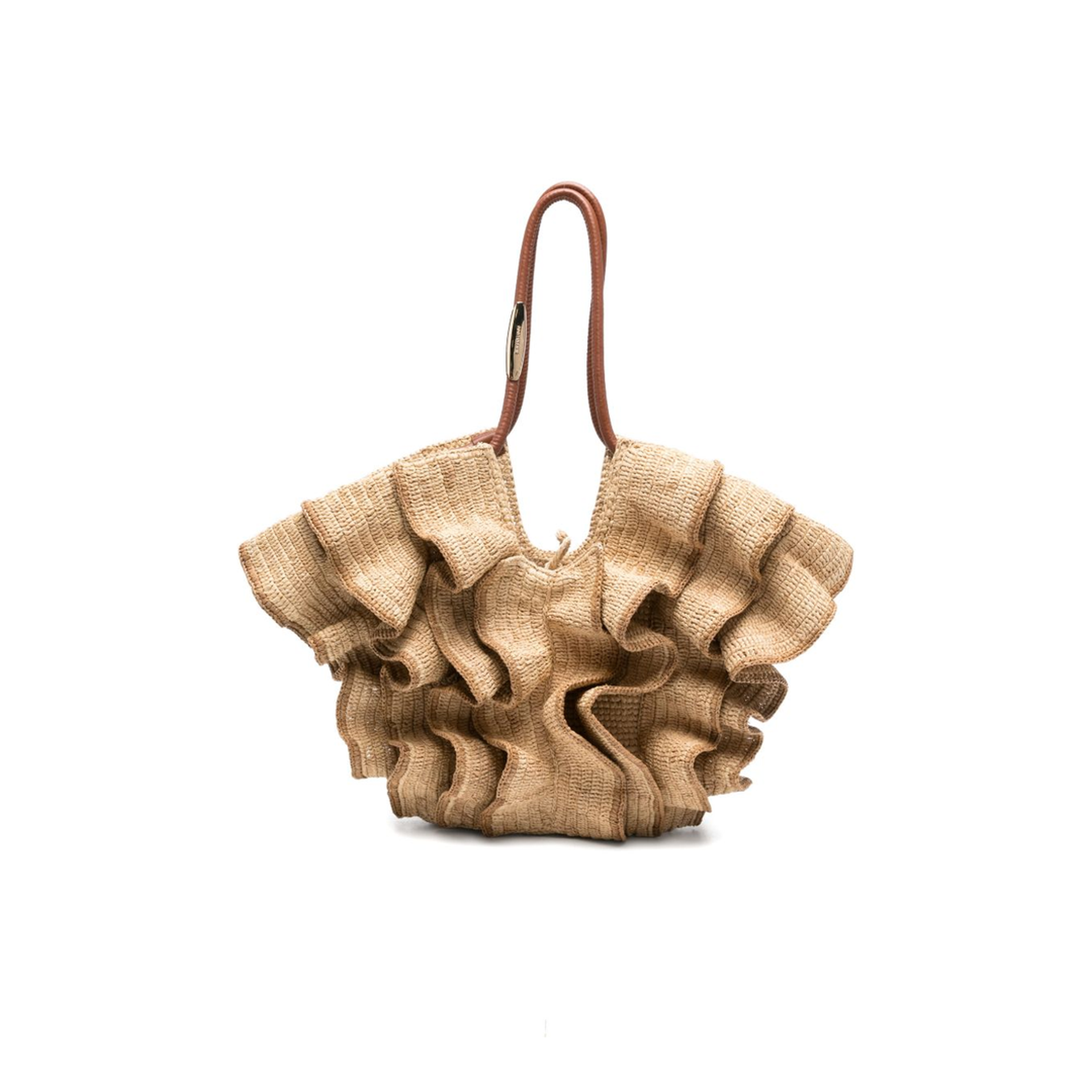 Goldentime Medium Raffia Tote - Natural - Image 1