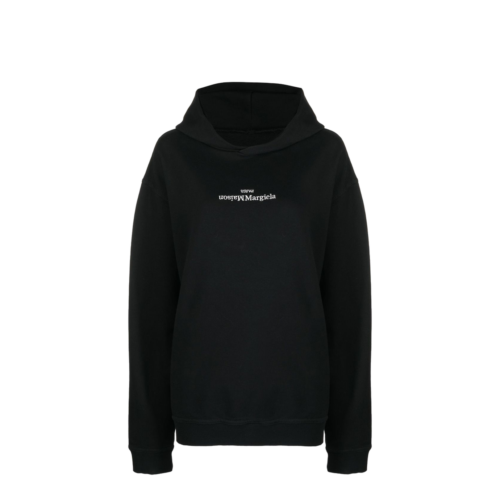 Black Cotton Hooded Sweatshirt - Image 1