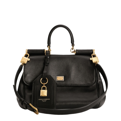 My Sicily handbag in plongé calfskin in Black - Image 2