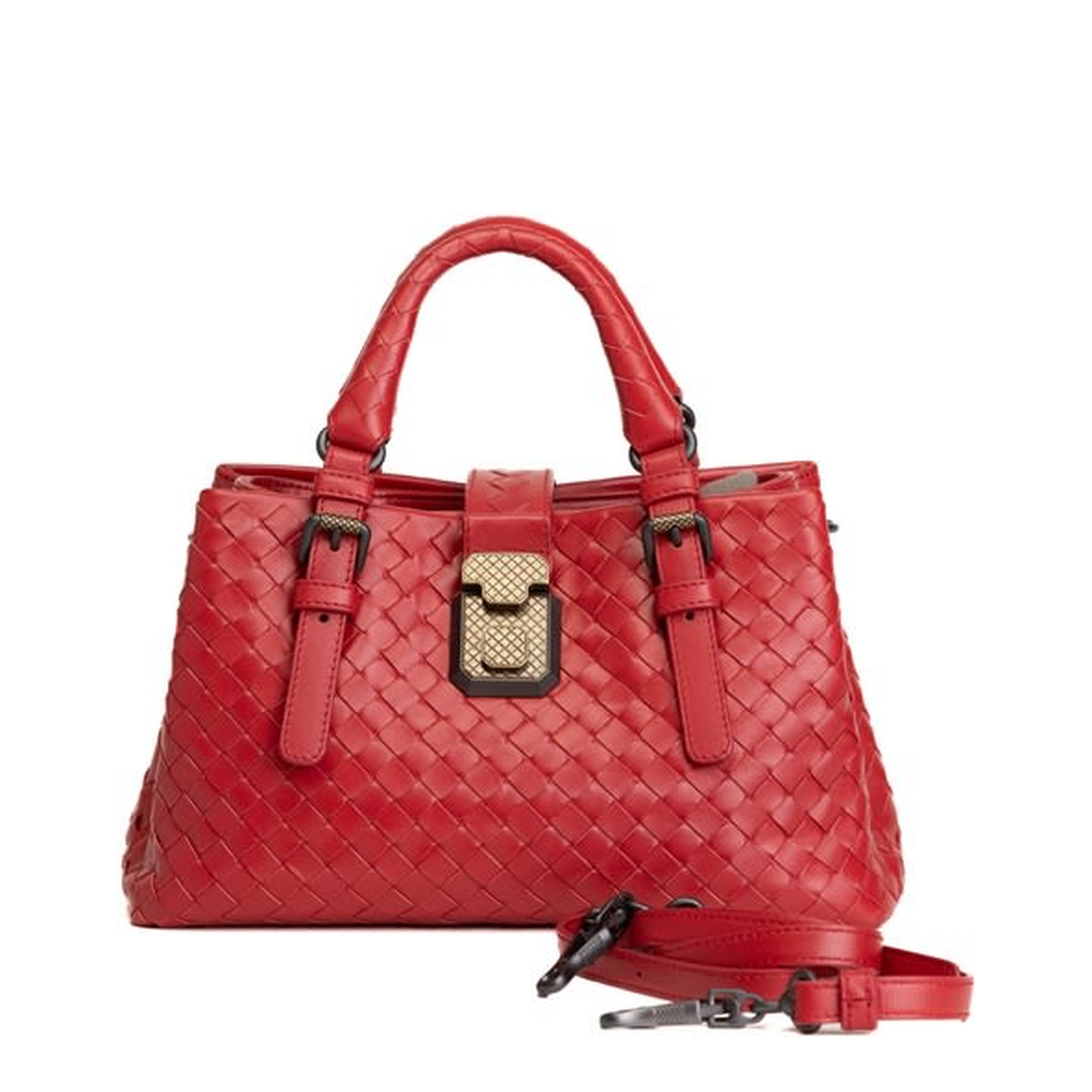 Roma Small Leather Handbags - Red - Image 3