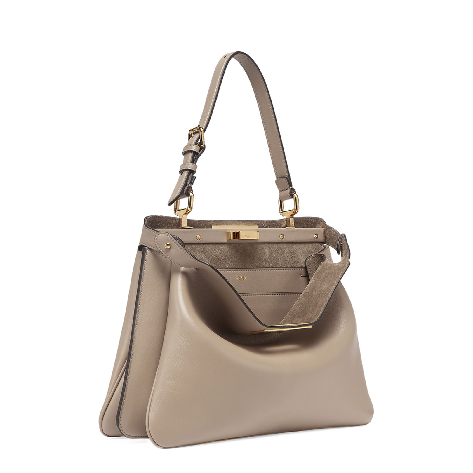 Peekaboo Leather Top Handle Bags - Beige - Image 2