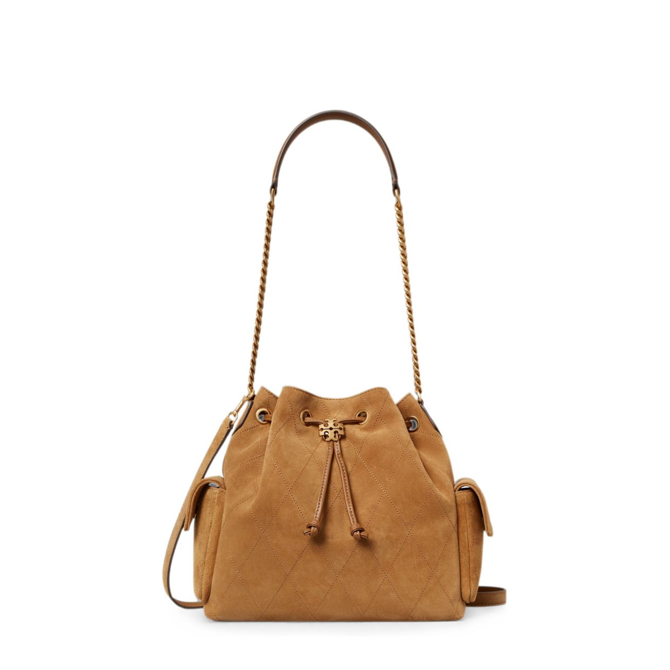 Romy Suede Bucket Bag - Caramel - Image 1