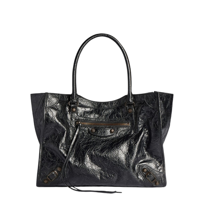 Le City Small Arena Lambskin Tote Bag - Black - Image 1