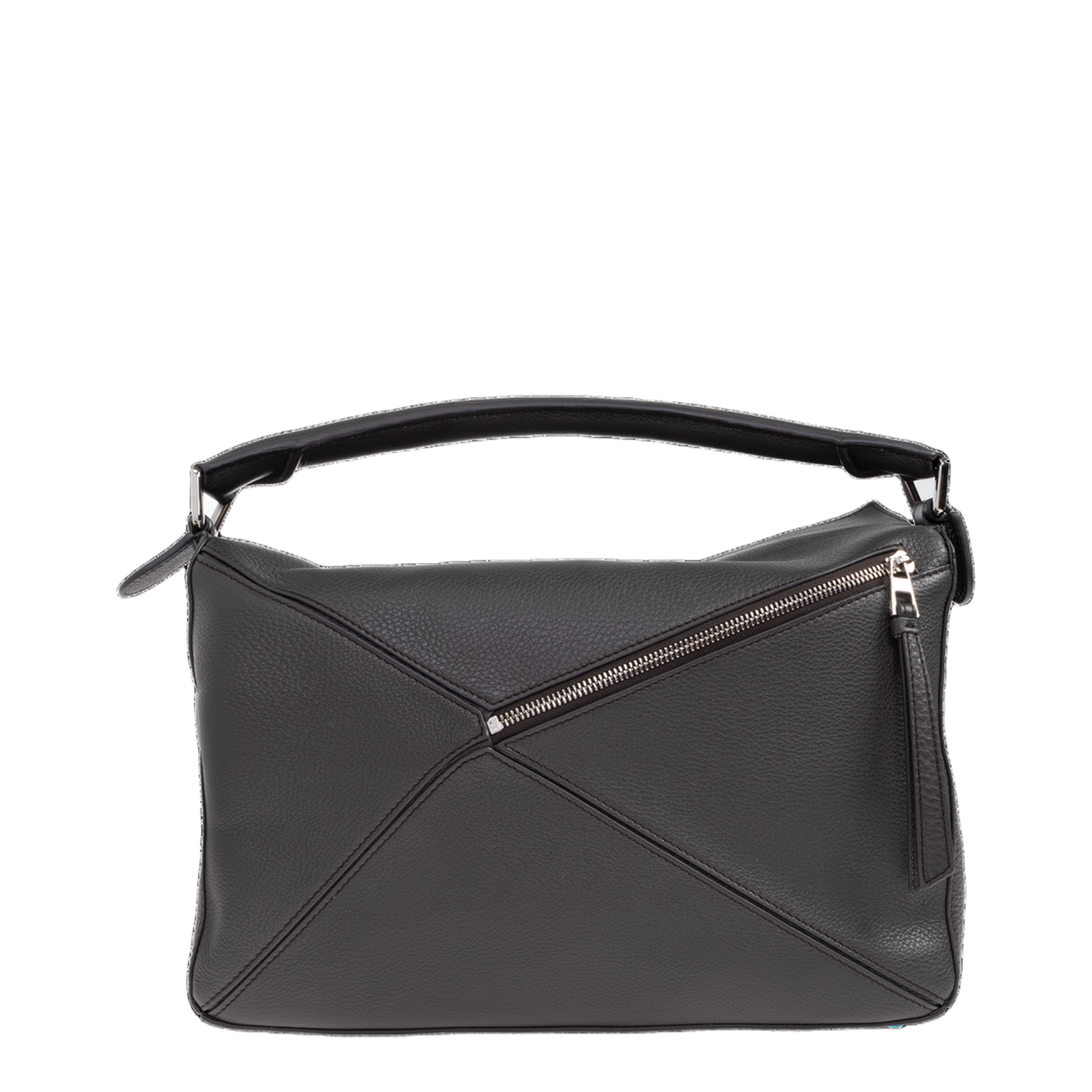 Puzzle Large Handbag Leather Dark Grey - Image 3