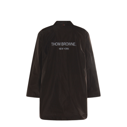 Logo-Print Single-Breasted Coat - Image 4