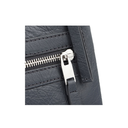 Dark Gray Zip Logo Clutch Bag - Image 5