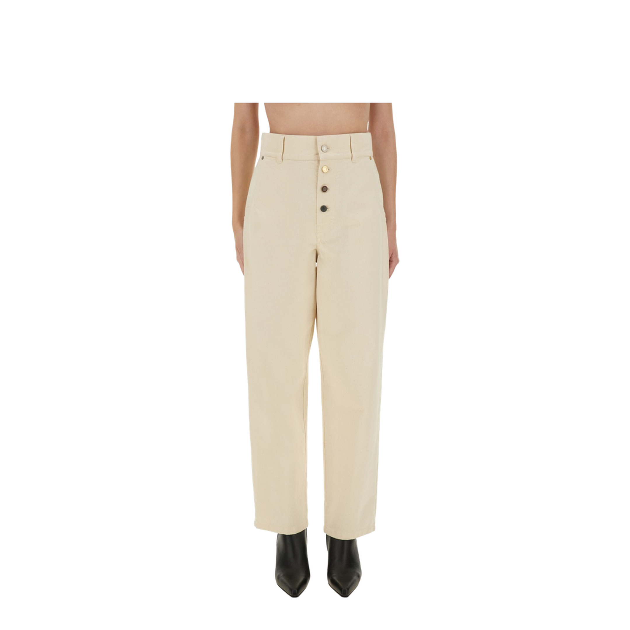 Straight Fit Jeans - Cream - Image 1