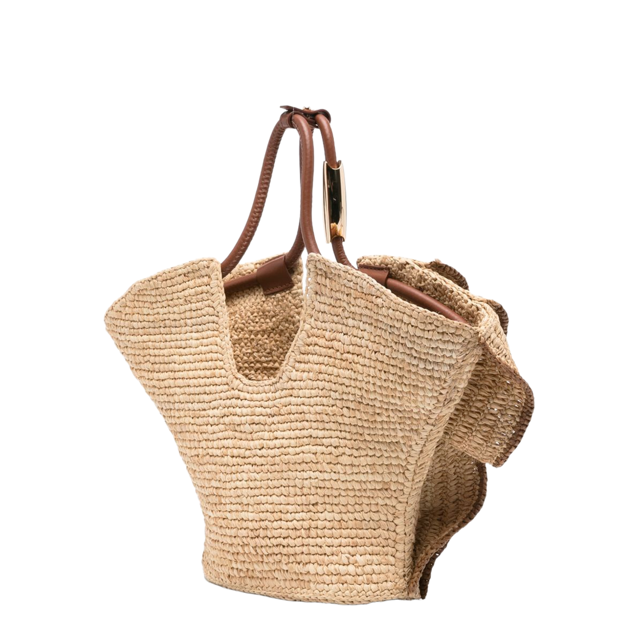 Goldentime Small Raffia Tote - Natural - Image 3