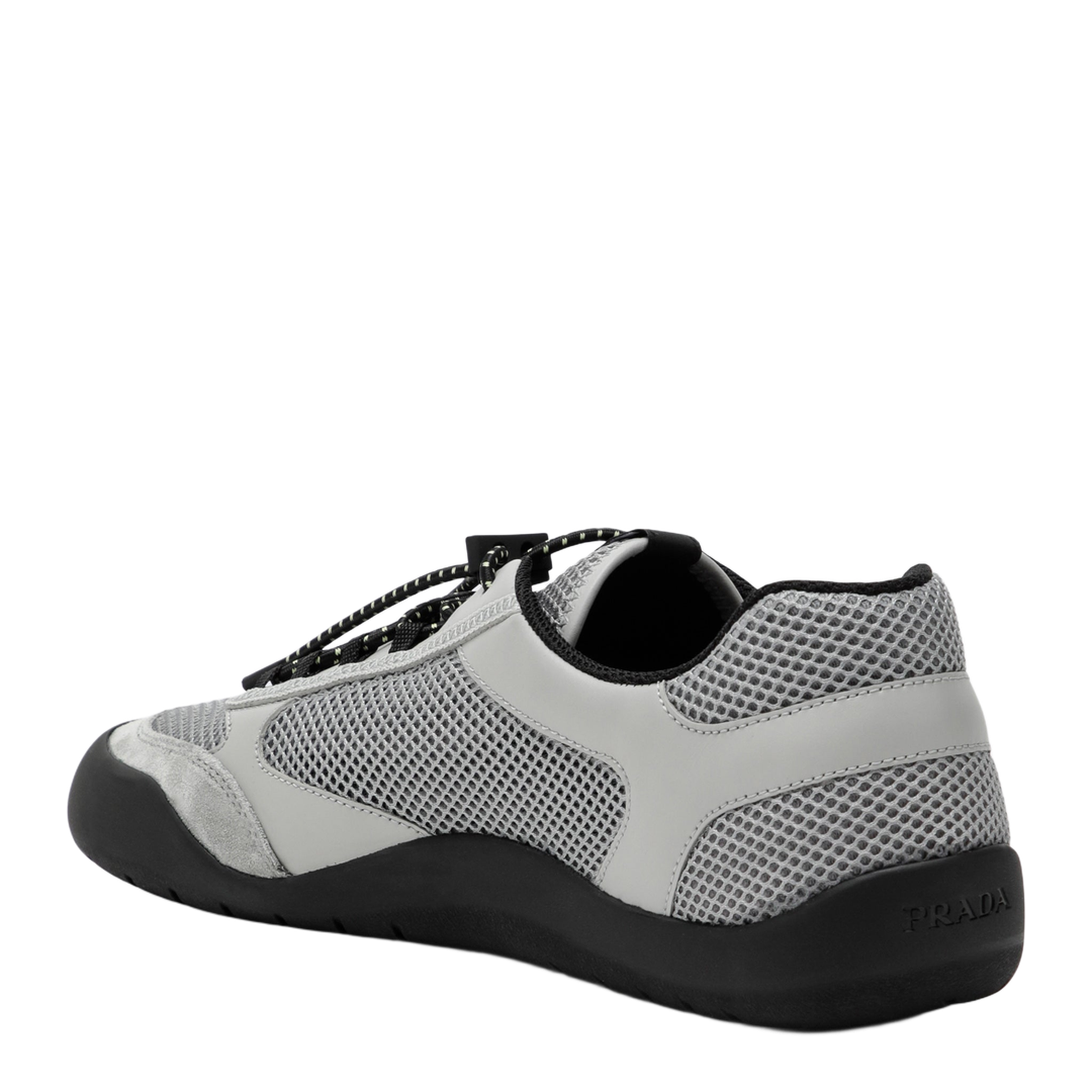 Grey Speedrock Sneakers in Leather and Mesh Fabric - Image 2