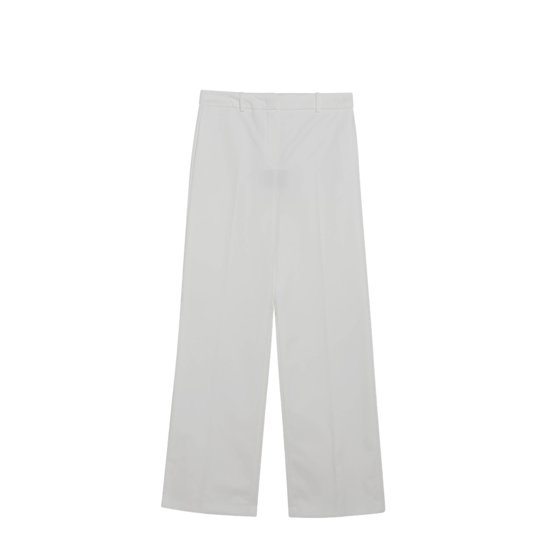 White Cotton Trousers - Image 1