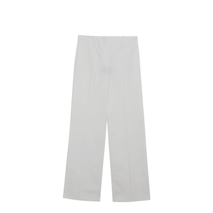 White Cotton Trousers - Image 1