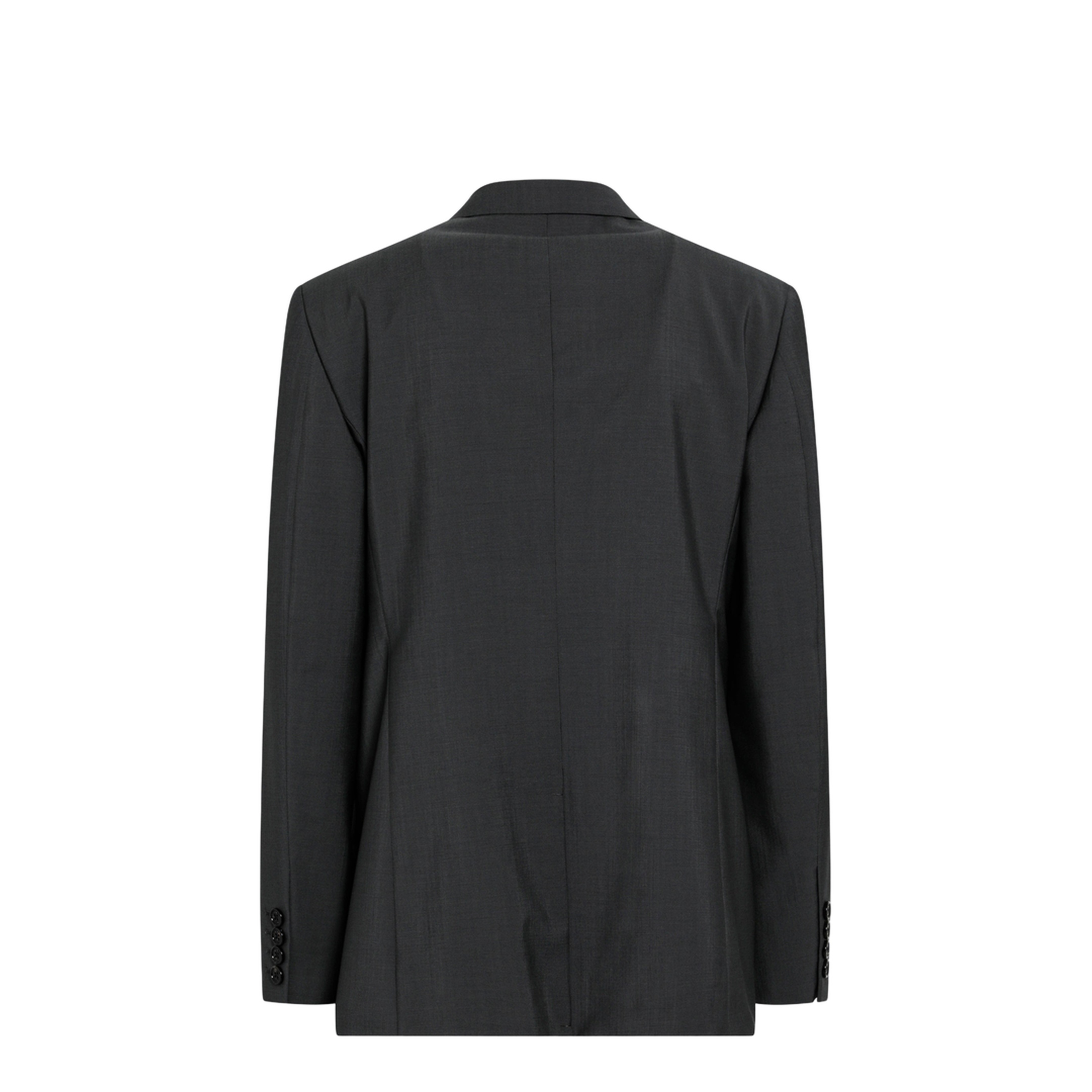 Single-breasted wool and mohair jacket in black - Image 2
