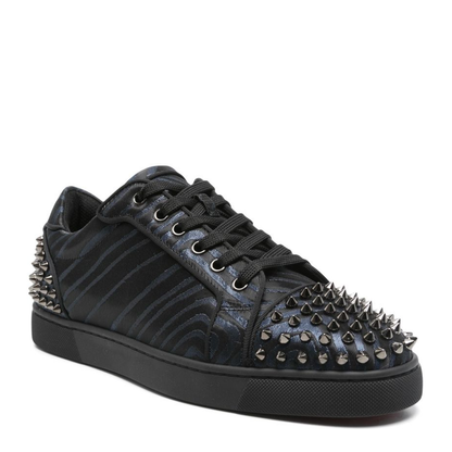 Low Top Lace Up Sneakers Black - Image 3