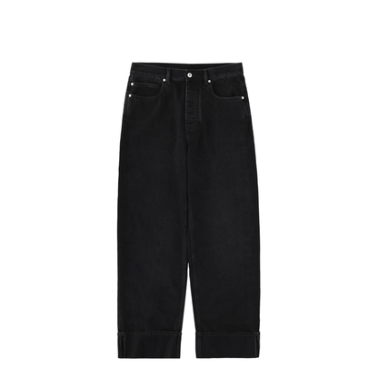 Jeans With Folded Hem - Image 1