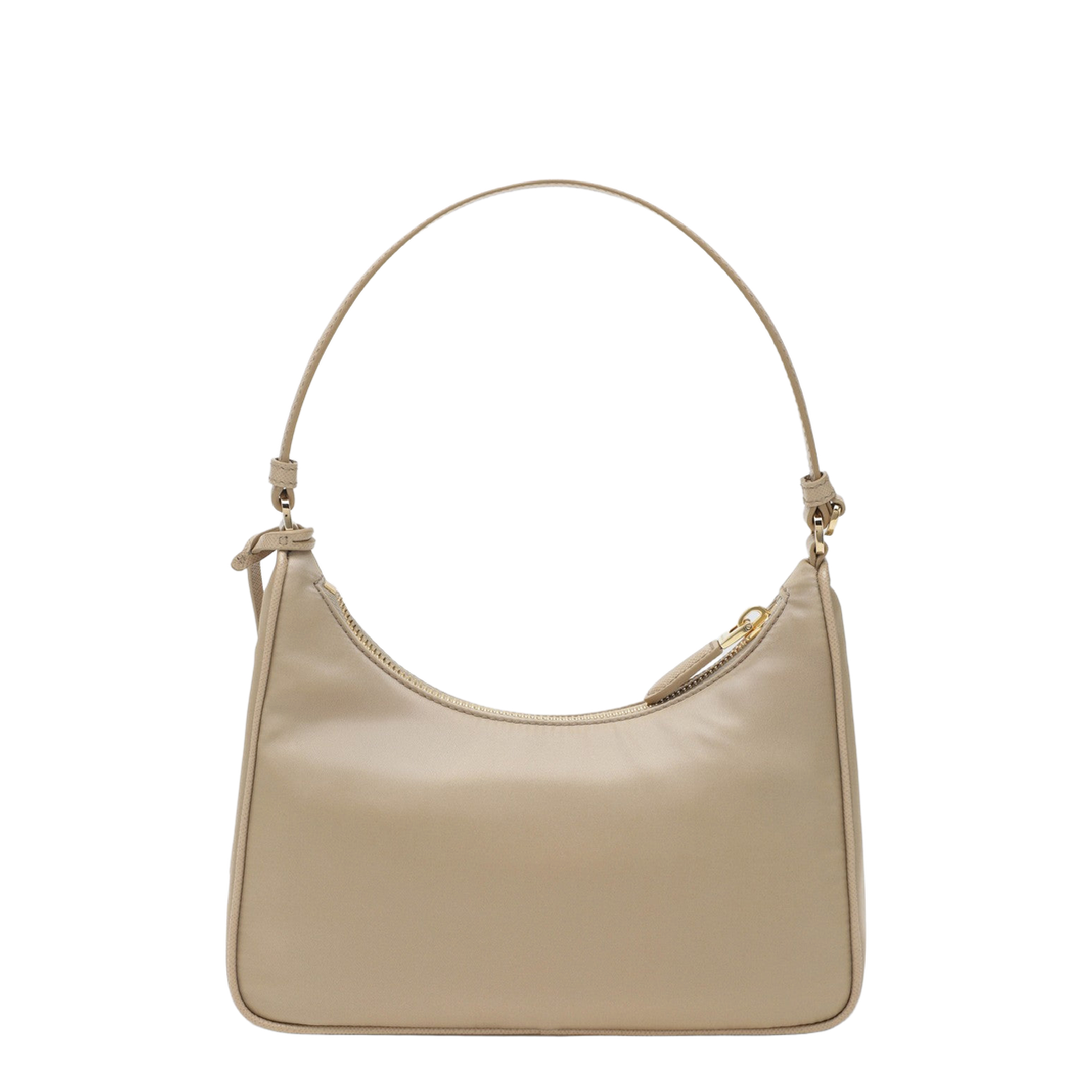 Recycled Nylon Handbag In Brown - Image 2