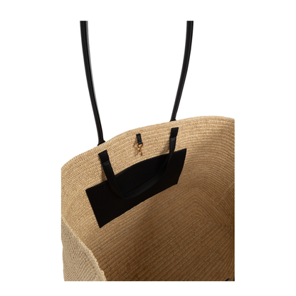 Verano XL Raffia Tote - White/Multicolor - Image 4