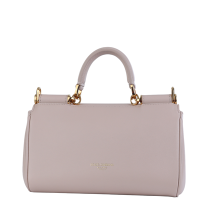My Sicily Mini Calf Leather Top-Handle Bag - Beige - Image 5