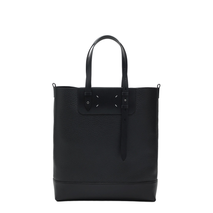 Calfskin Shopping Bag - Black - Image 1