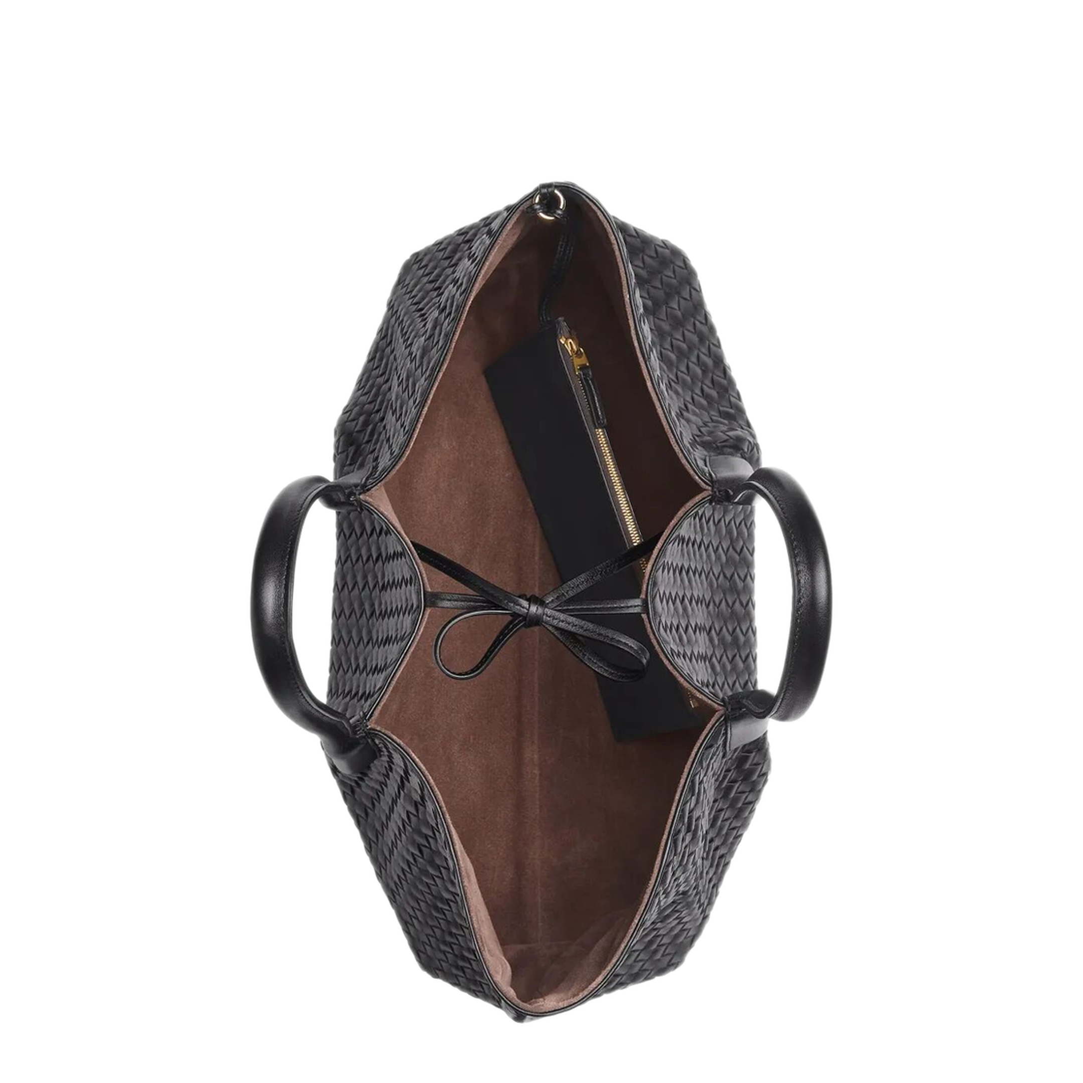 Pinacoteca Grande Reversible Tote Bag in Intrecciato Silky Leather - Image 3