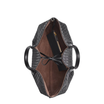 Pinacoteca Grande Reversible Tote Bag in Intrecciato Silky Leather - Image 3