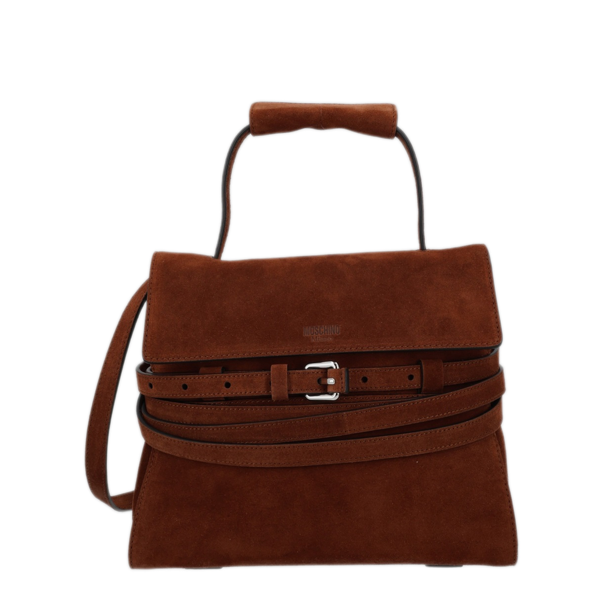 Handle Me Small Suede Hobo Bag - Brown - Image 1