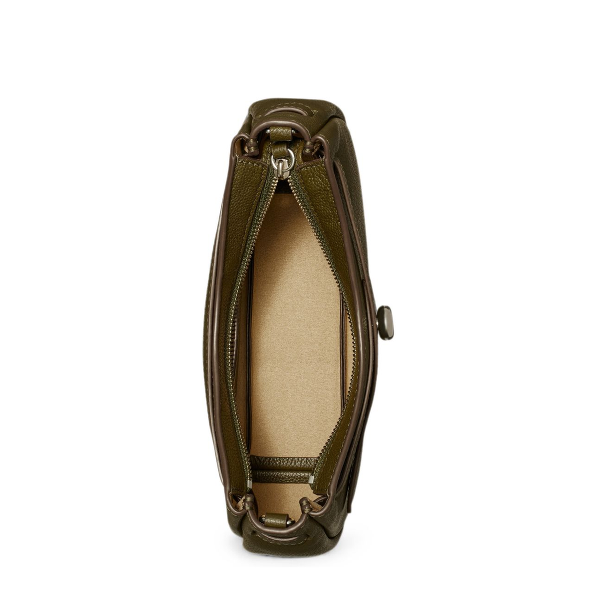 Romy Pebbled Leather Crossbody - Dark Kale - Image 2