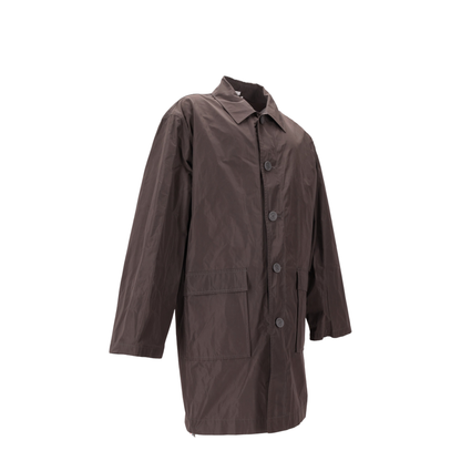 Logo-Print Single-Breasted Coat - Image 2